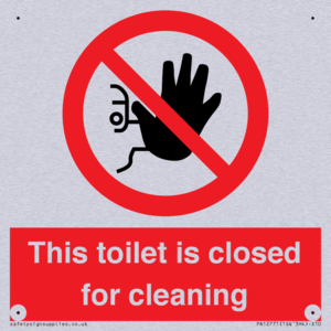 This toilet is closed for cleaning